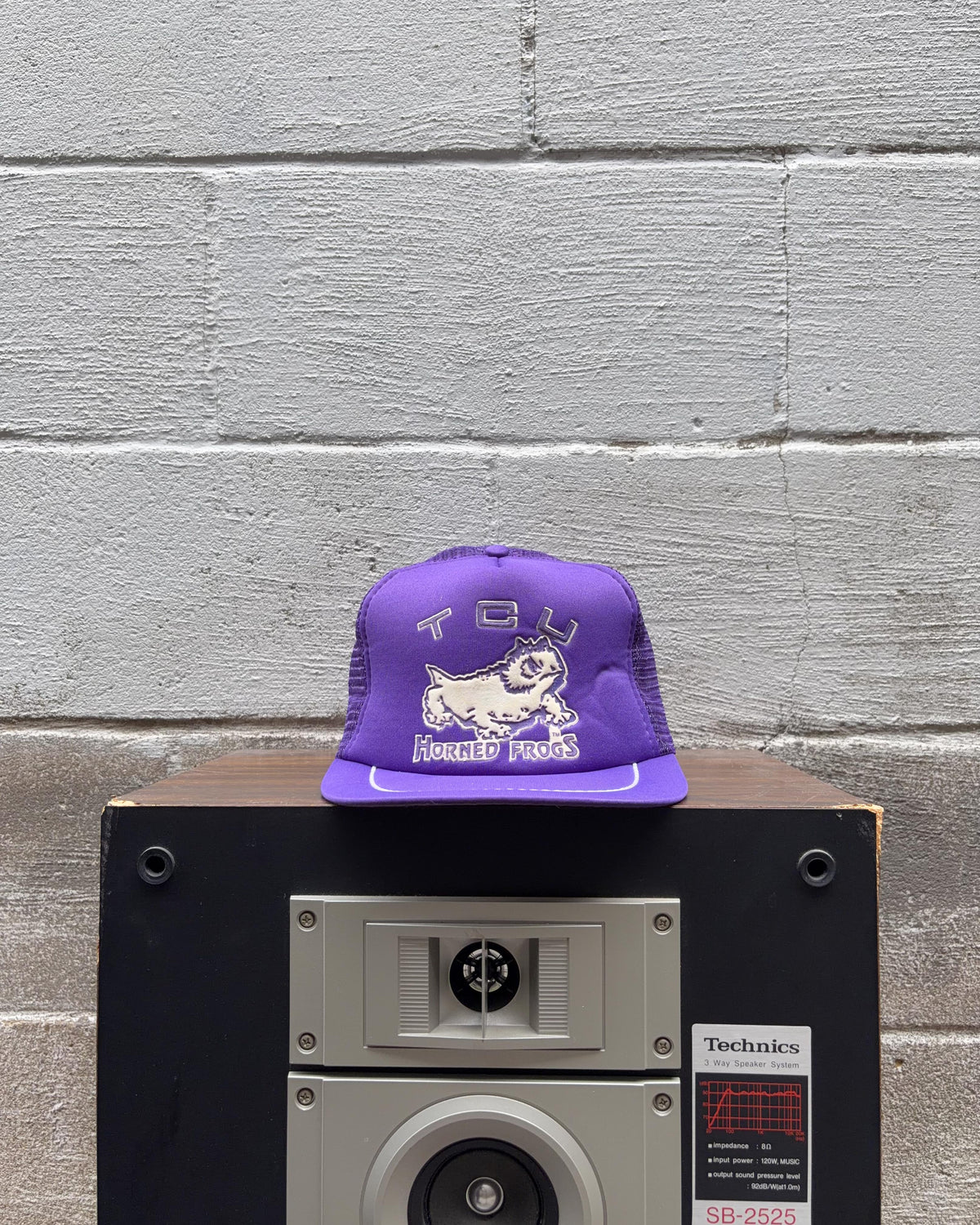 Casquette vintage style trucker TCU Horned Frogs NCAA années 80/90, taille unique (snapback)