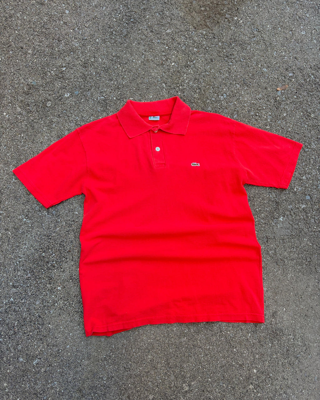 Vintage Lacoste Embroidered Logo 1/4 Button Polo Button Up Shirt Size Medium
