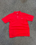 Vintage Lacoste Embroidered Logo 1/4 Button Polo Button Up Shirt Size Medium