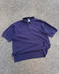 Vintage 90s Polo Ralph Lauren Embroidered Pony 1/4 Button Up Shirt Size XL
