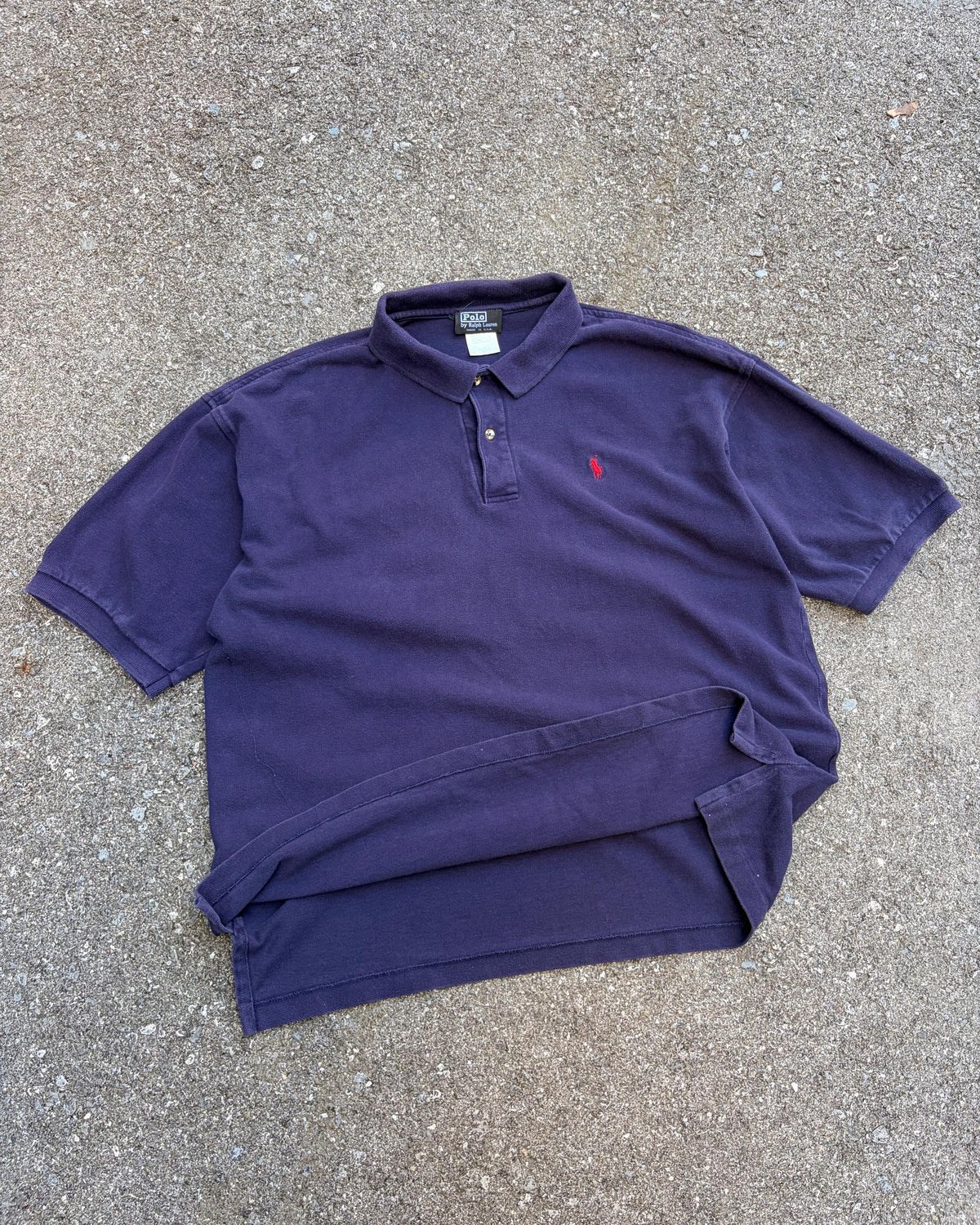 Vintage 90s Polo Ralph Lauren Embroidered Pony 1/4 Button Up Shirt Size XL