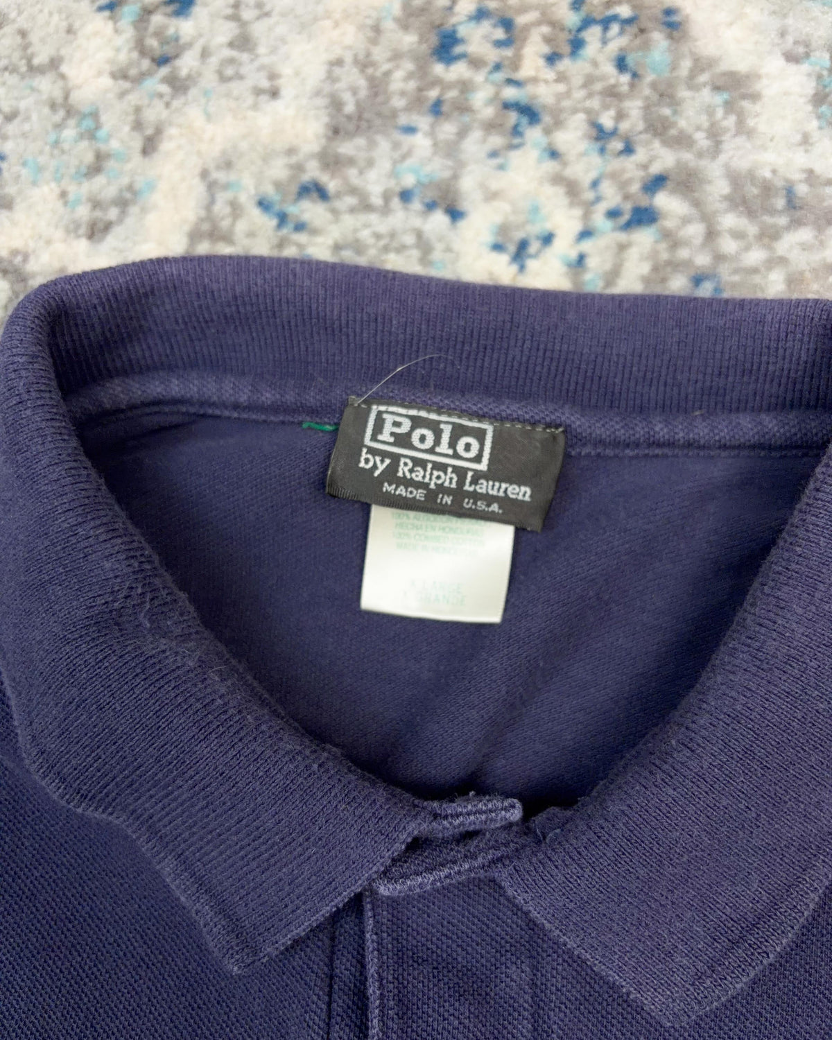Vintage 90s Polo Ralph Lauren Embroidered Pony 1/4 Button Up Shirt Size XL