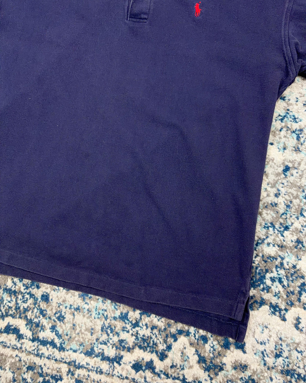 Vintage 90s Polo Ralph Lauren Embroidered Pony 1/4 Button Up Shirt Size XL