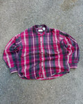 Vintage Eddie Bauer Plaid Long Sleeve Single Pocket Button Up Shirt Size XLT