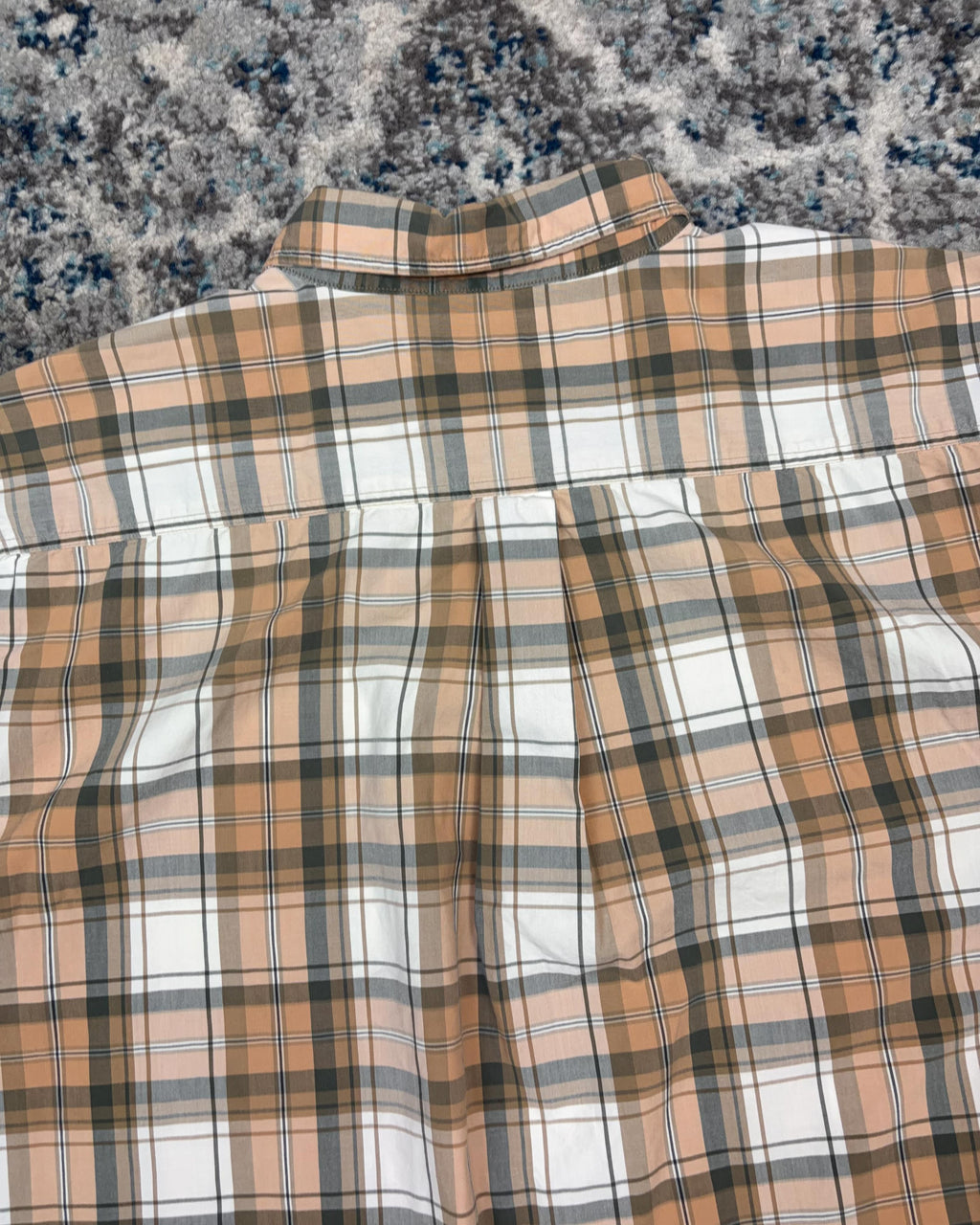 Vintage Carhartt Plaid Short Sleeve Reworked Cropped Button Up Shirt Size XLT