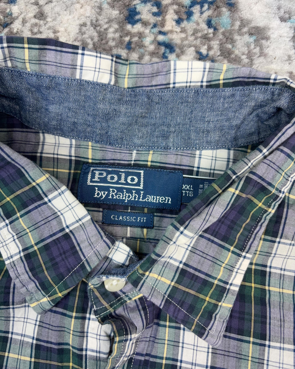 Polo Ralph Lauren Plaid Long Sleeve Reworked Cropped  Button Up Shirt Size 2XL