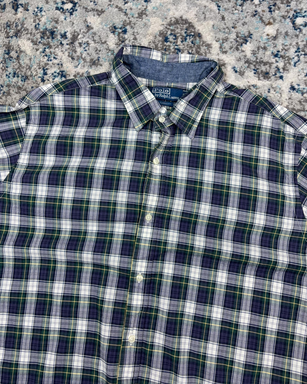 Polo Ralph Lauren Plaid Long Sleeve Reworked Cropped  Button Up Shirt Size 2XL