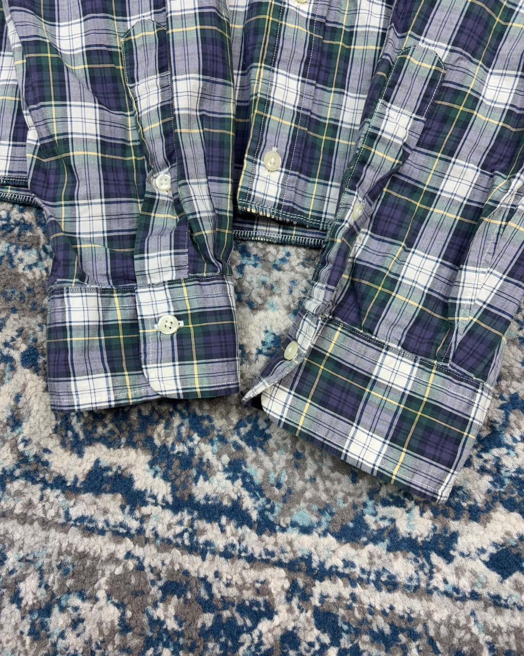 Polo Ralph Lauren Plaid Long Sleeve Reworked Cropped  Button Up Shirt Size 2XL