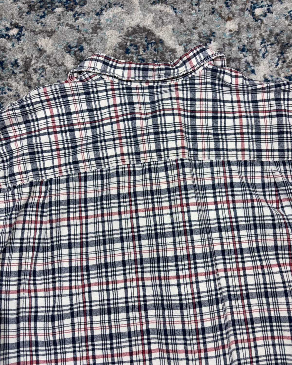 Vintage Eddie Bauer Plaid Long Sleeve Reworked Cropped Button Up Shirt Size XL