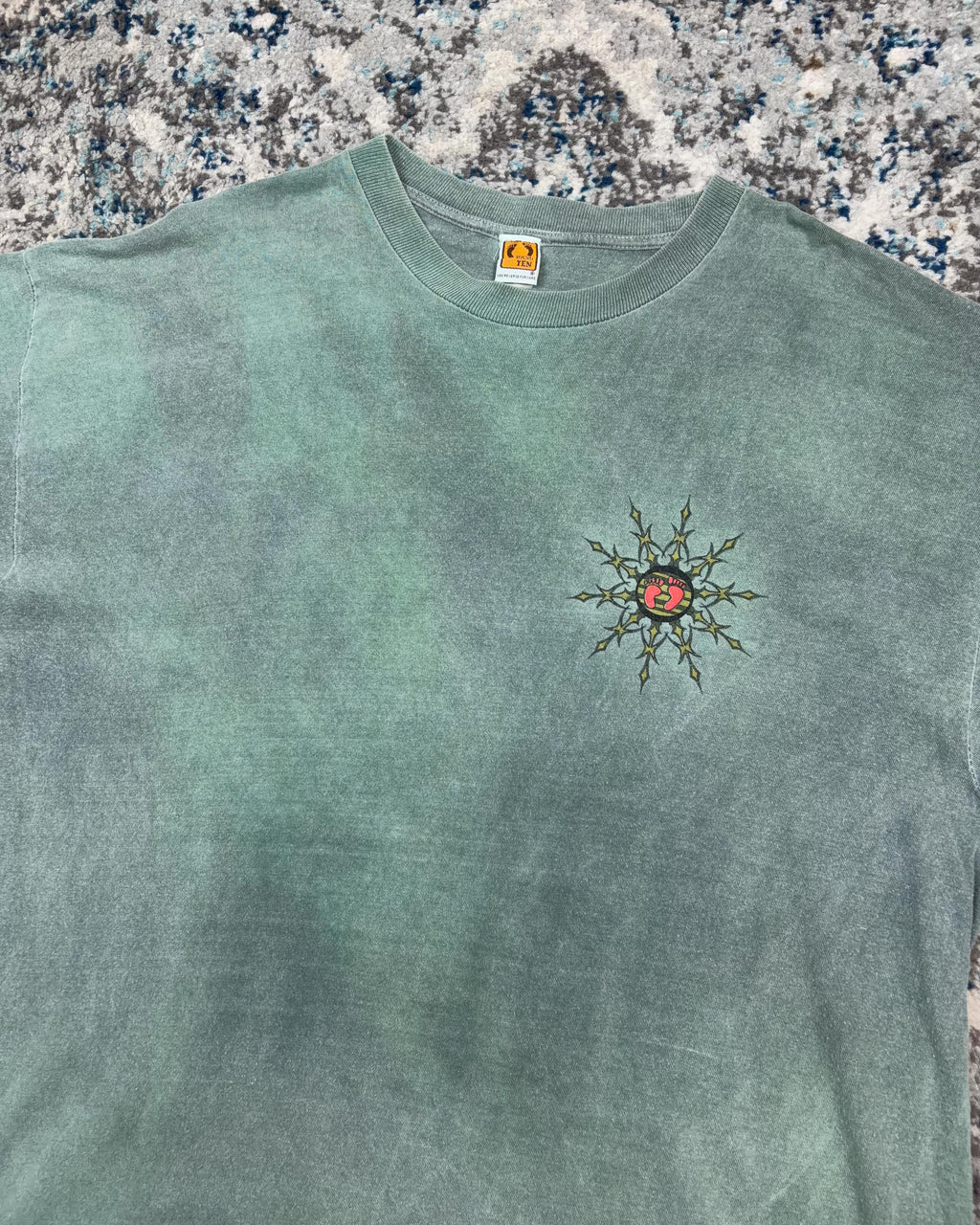 Vintage 90s Hang Ten Surf Emblem Graphic Faded T-Shirt Size XL