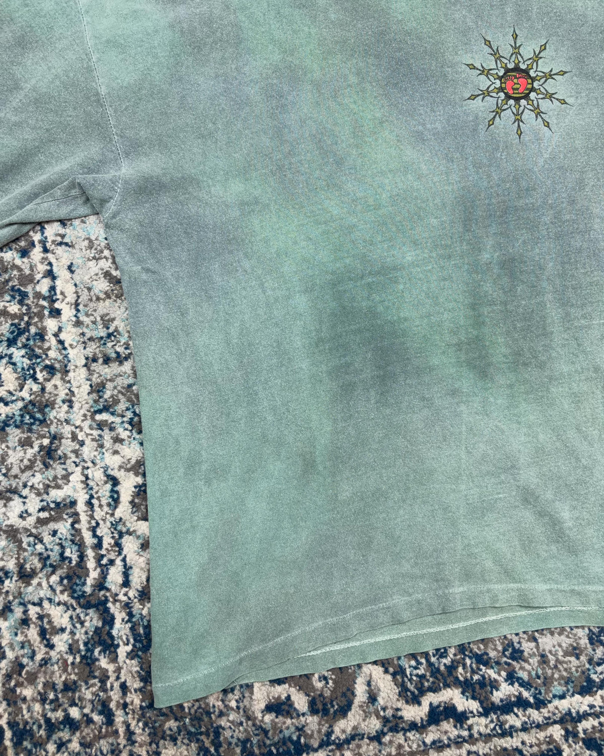 Vintage 90s Hang Ten Surf Emblem Graphic Faded T-Shirt Size XL