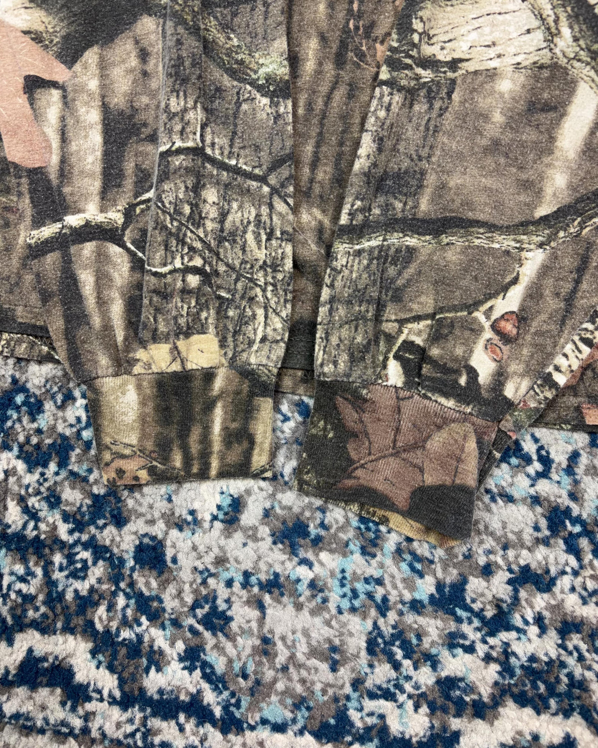 Vintage Mossy Oak Breakup Infinity Camo Long Sleeve Hunting T-Shirt Size Large