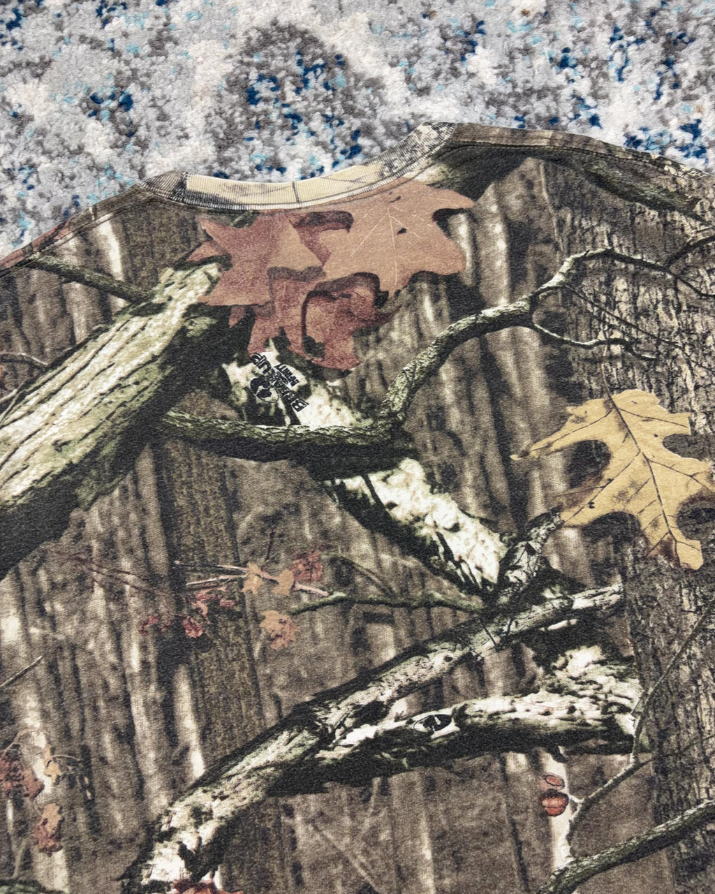 Vintage Mossy Oak Breakup Infinity Camo Long Sleeve Hunting T-Shirt Size Large