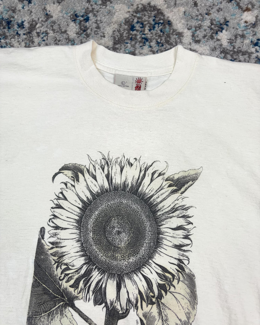 Vintage 1998 Sunflower Nature Graphic T-Shirt Size Large