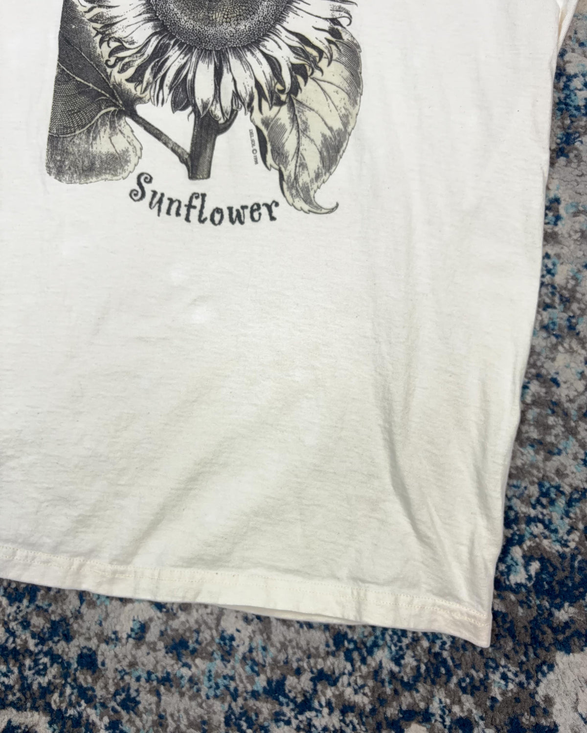 Vintage 1998 Sunflower Nature Graphic T-Shirt Size Large