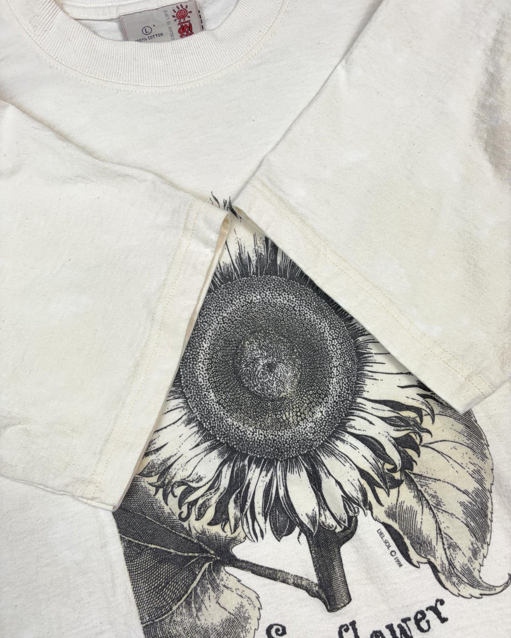 Vintage 1998 Sunflower Nature Graphic T-Shirt Size Large