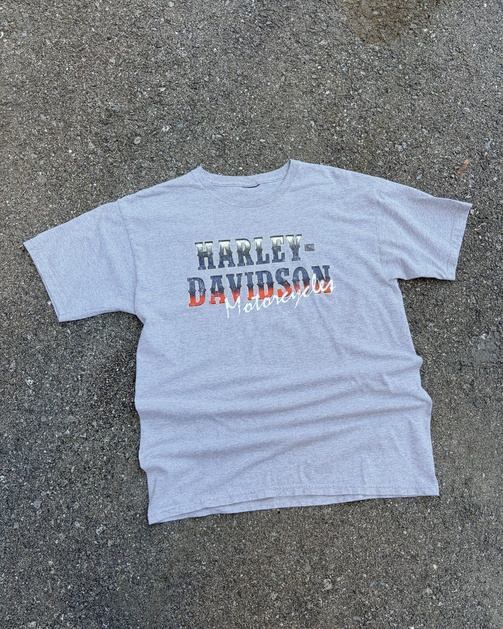 Vintage Harley Davison Gradient Spellout Graphic T-Shirt Size Medium