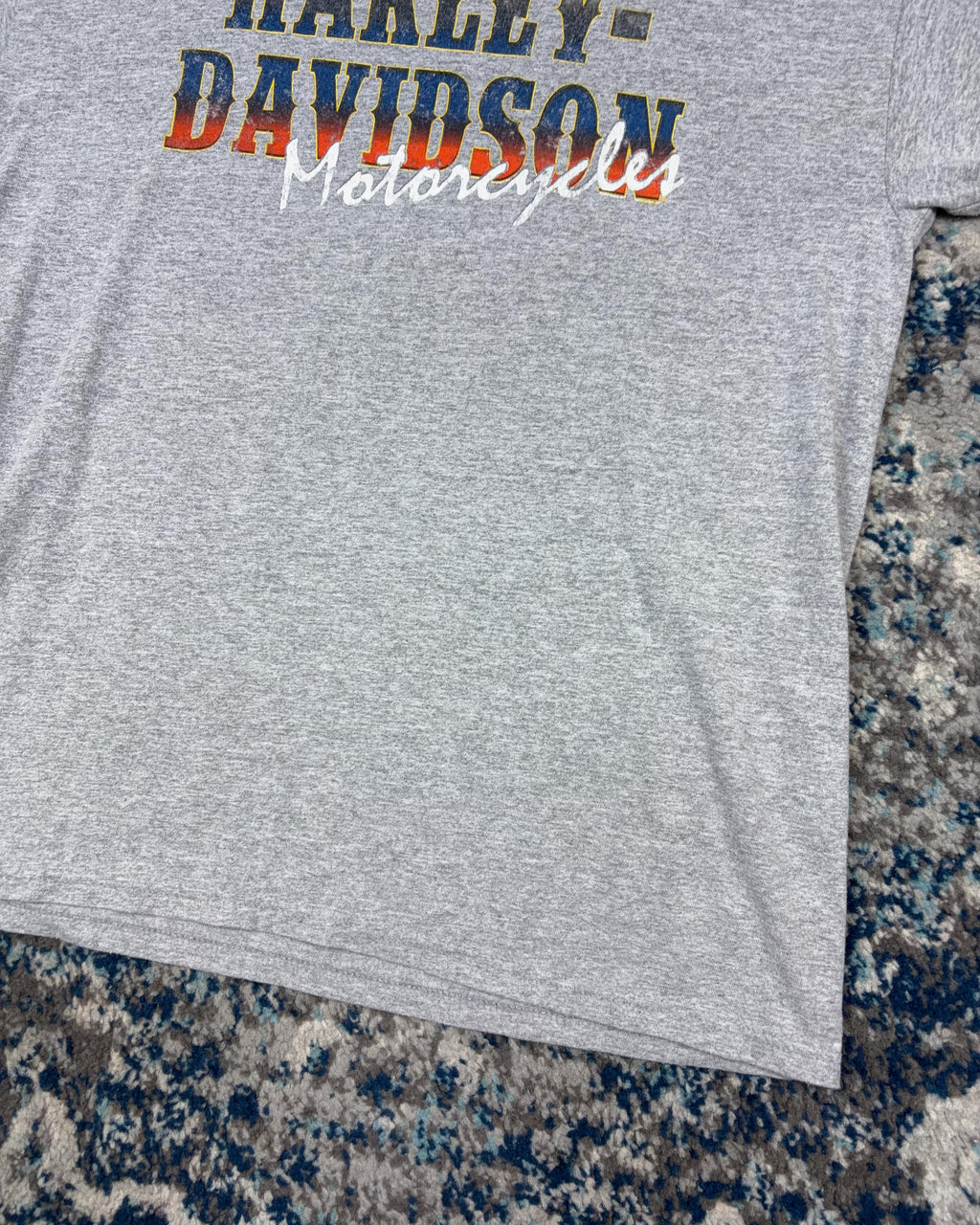Vintage Harley Davison Gradient Spellout Graphic T-Shirt Size Medium