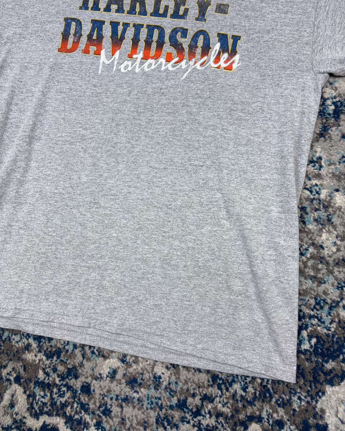 Vintage Harley Davison Gradient Spellout Graphic T-Shirt Size Medium