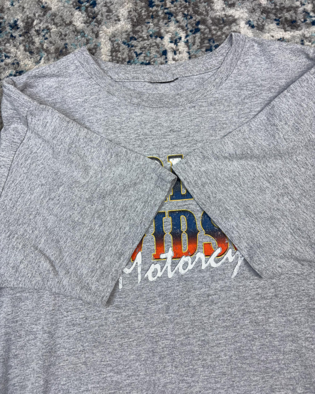 Vintage Harley Davison Gradient Spellout Graphic T-Shirt Size Medium