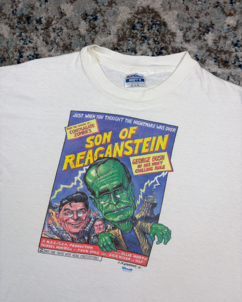 Vintage 1988 Son Of Reaganstein Political Movie Parody T-Shirt Size XL