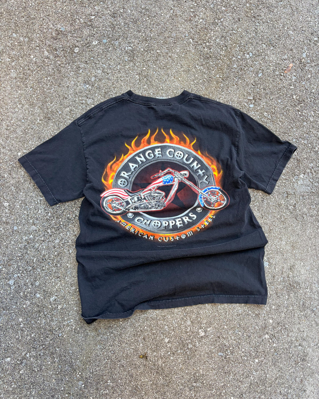 Vintage 2003 Orange County Choppers American Custom Steel T-Shirt Size Large