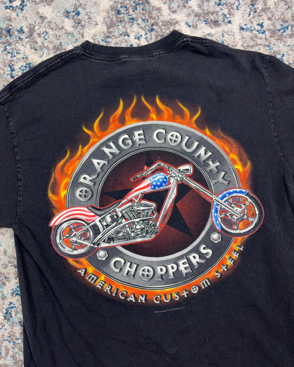 Vintage 2003 Orange County Choppers American Custom Steel T-Shirt Size Large
