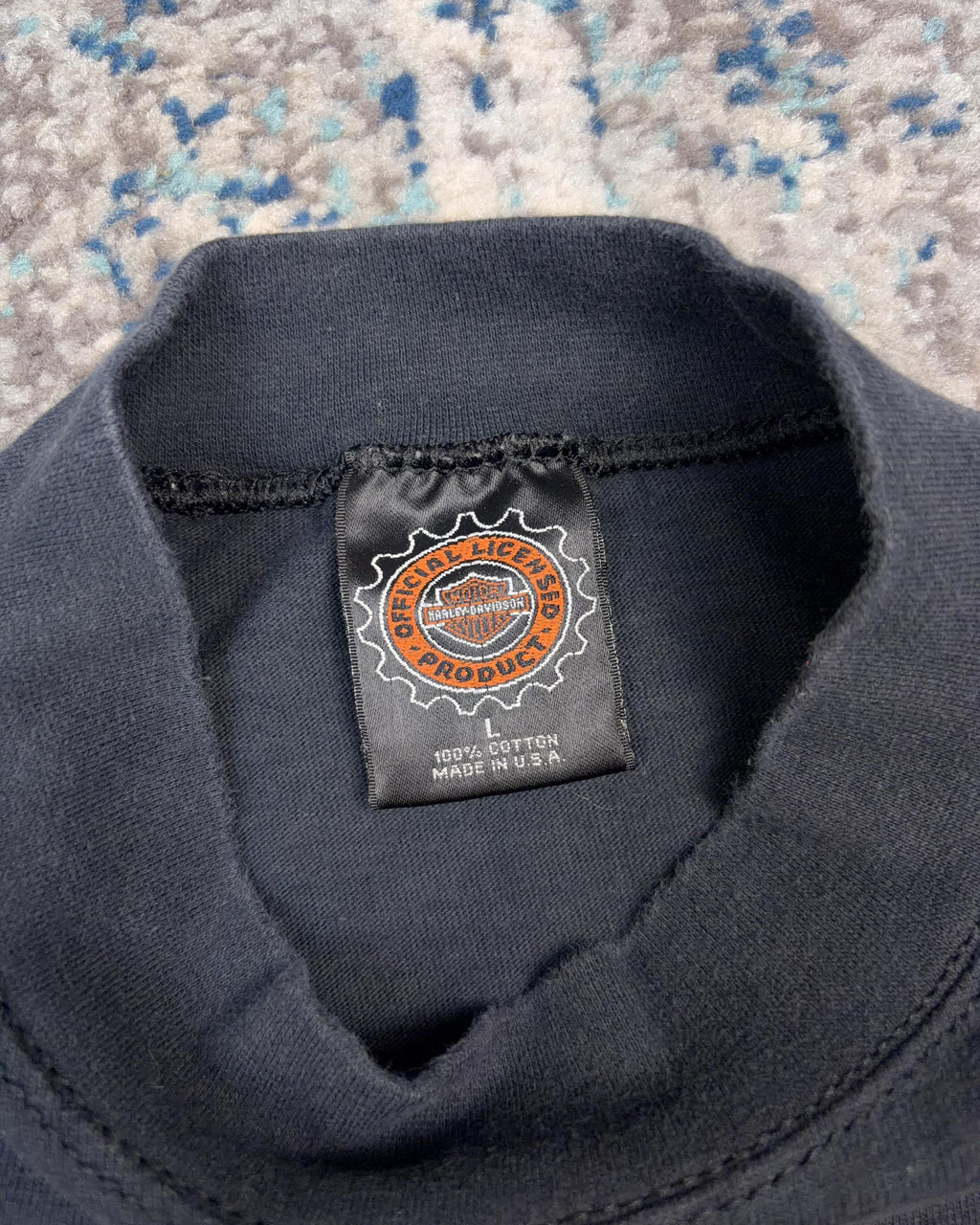 Vintage 1997 Harley Davidson Classic Logo Graphic Long Sleeve T-Shirt Size Large