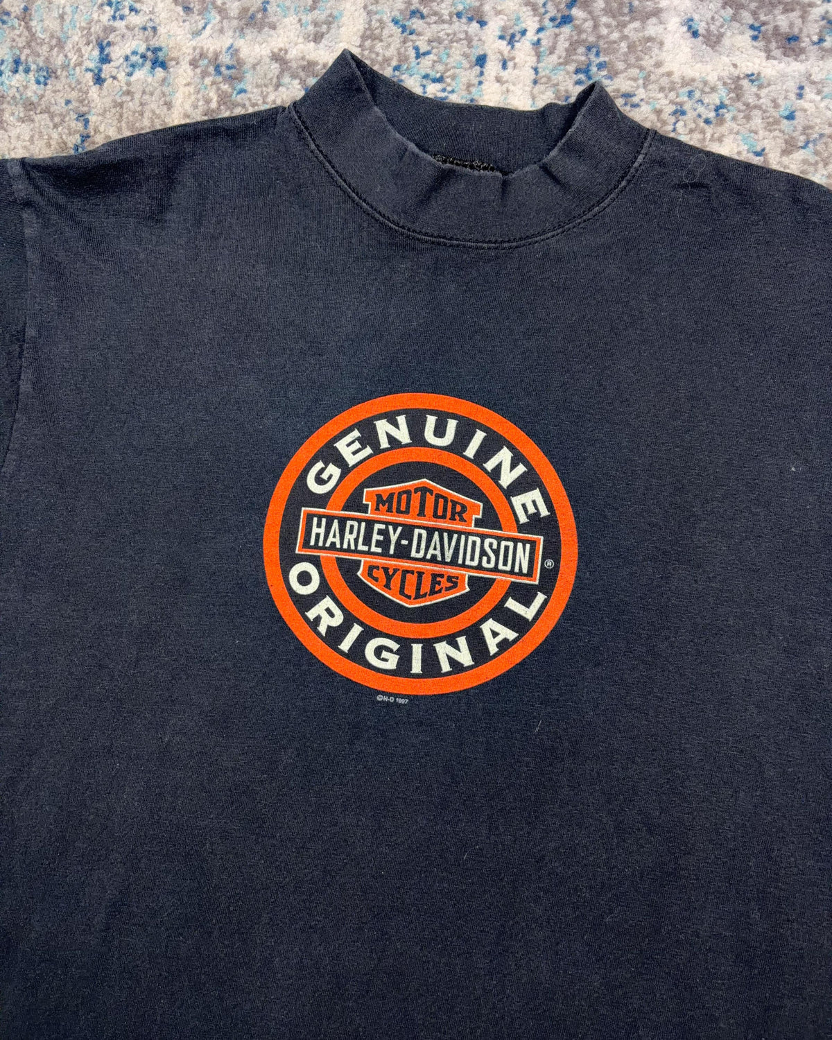 Vintage 1997 Harley Davidson Classic Logo Graphic Long Sleeve T-Shirt Size Large