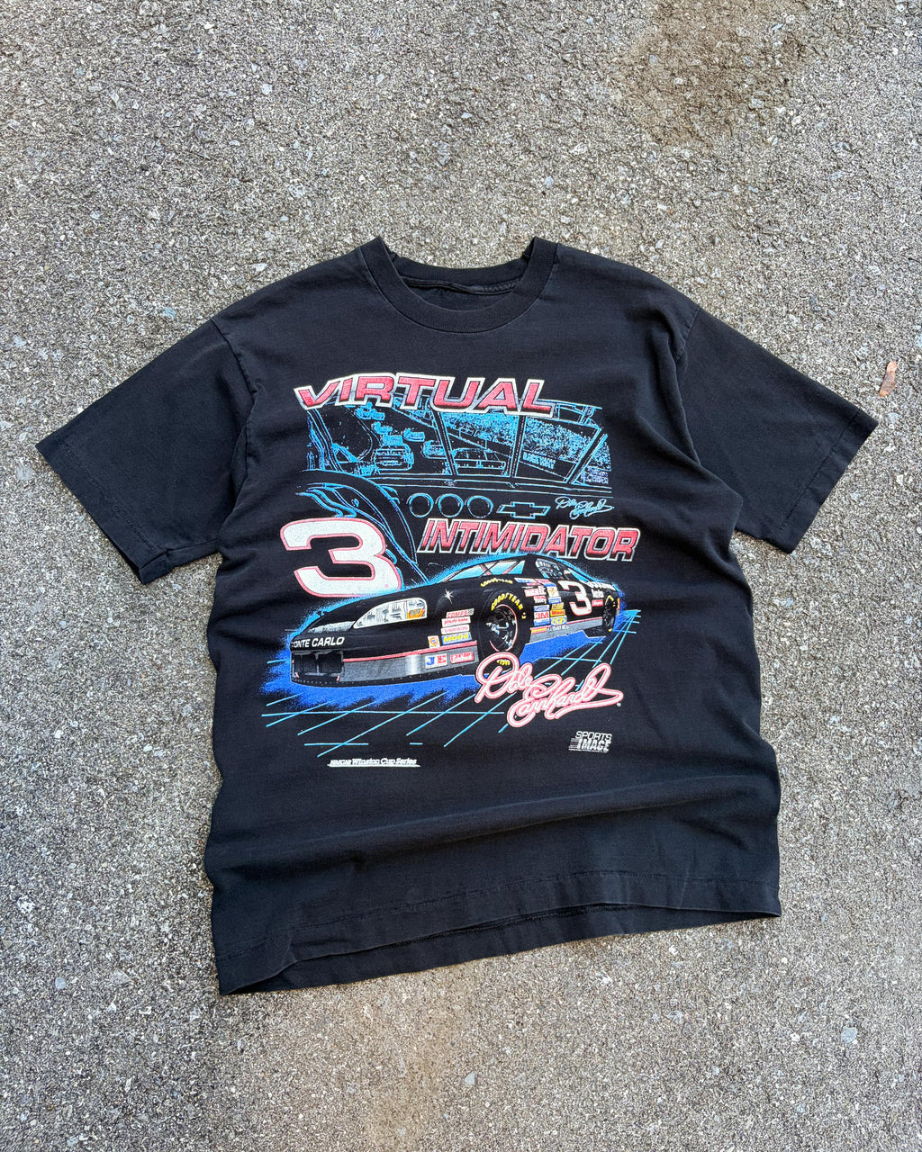 Vintage 1997 Dale Earnhardt #3 Nascar Virtual Intimidator Graphic T-Shirt Size Large
