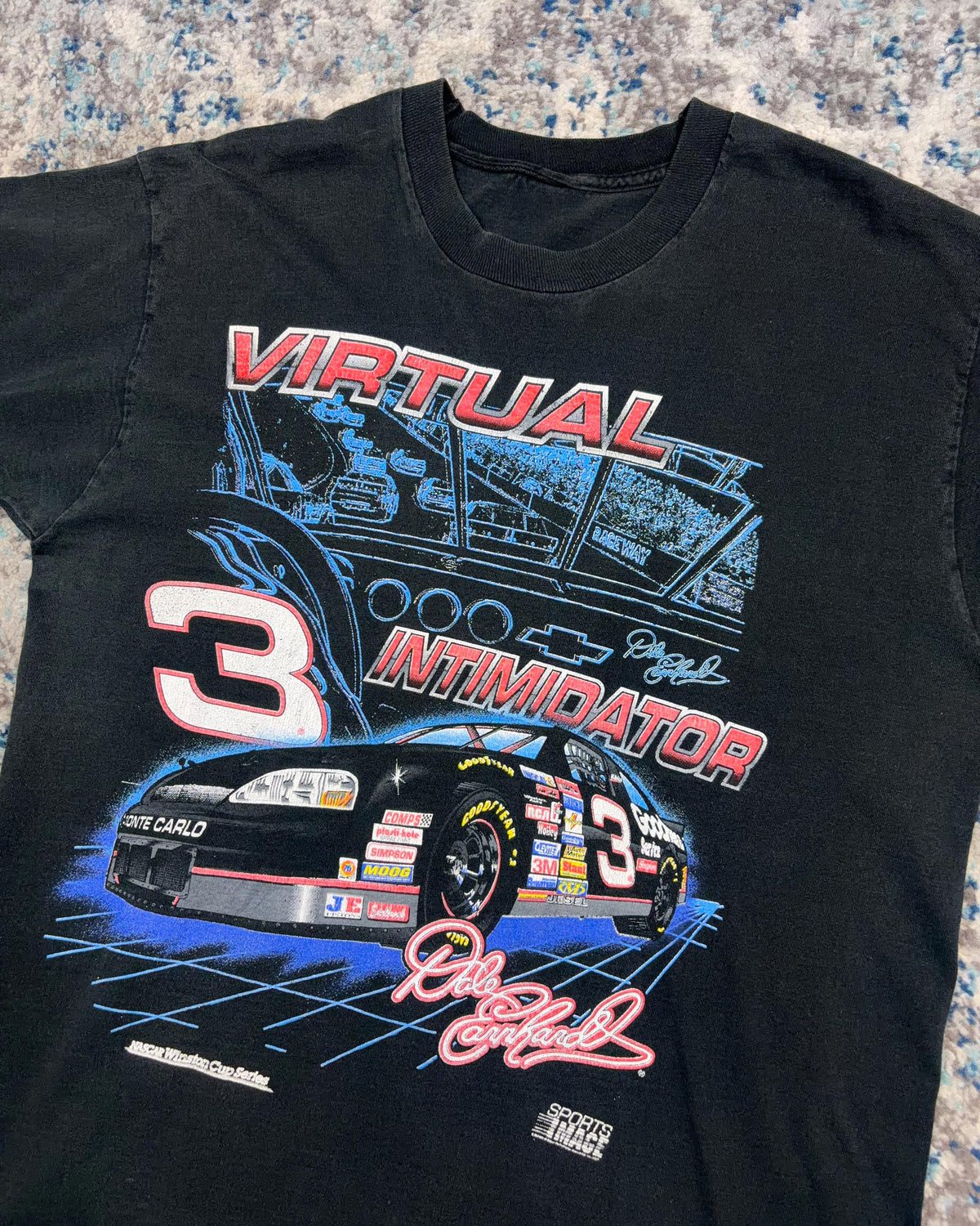Vintage 1997 Dale Earnhardt #3 Nascar Virtual Intimidator Graphic T-Shirt Size Large