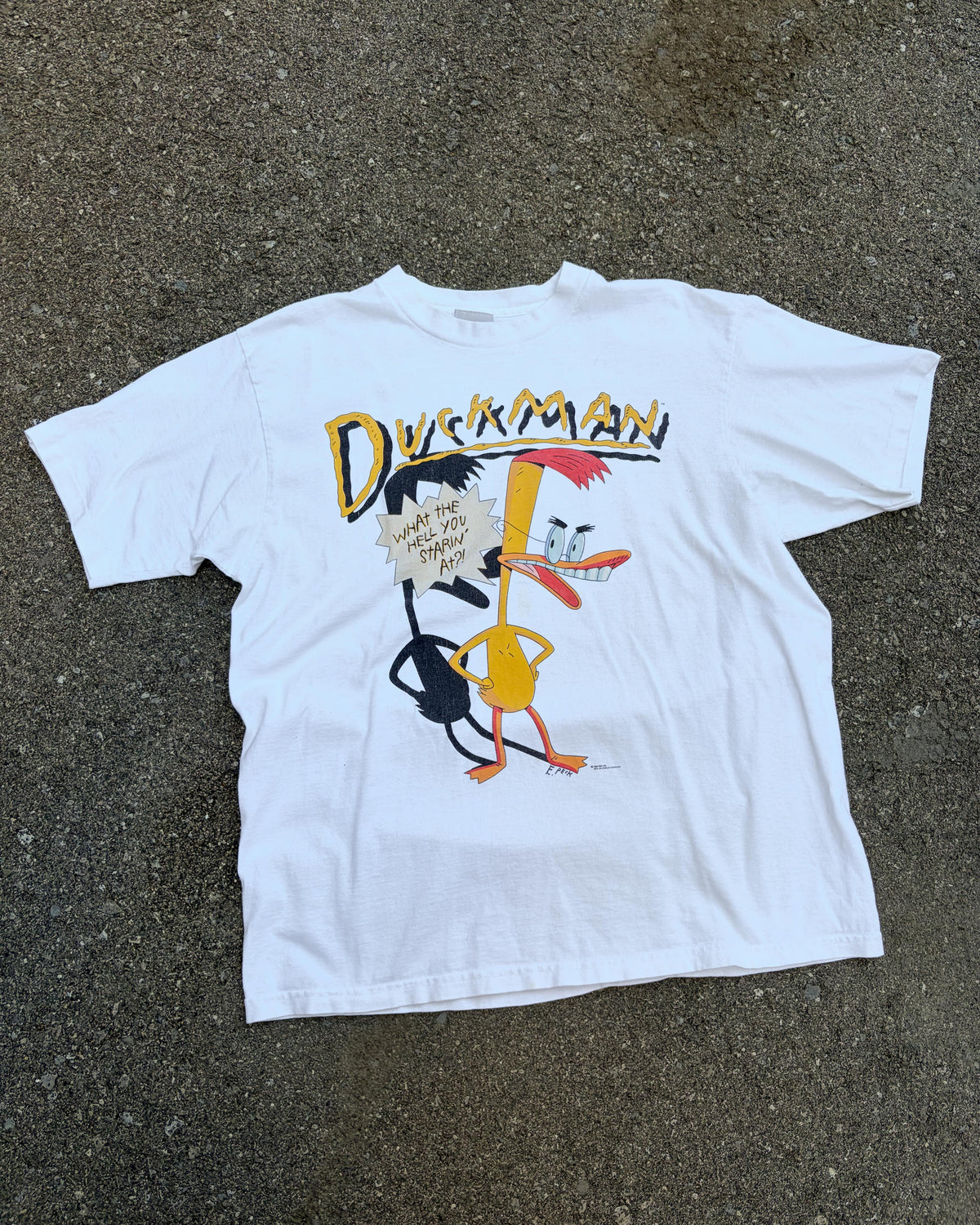 Vintage 1994 Duckman Cartoon Character Promo Graphic T-Shirt Size XL