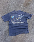 Vintage 80s/90s WWII Flying Tigers Warplane Blood Chit Graphic T-Shirt Size Large