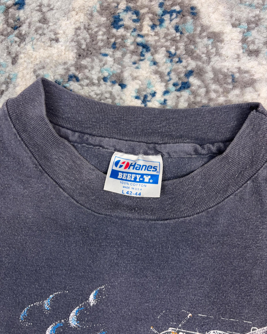 Vintage 80s/90s WWII Flying Tigers Warplane Blood Chit Graphic T-Shirt Size Large