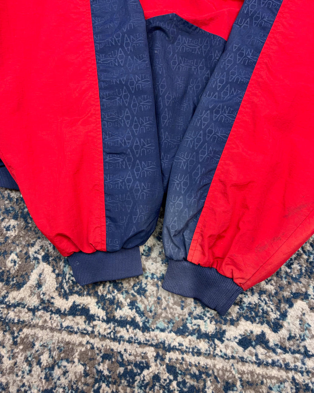 Vintage 90s Antigua All Over Print Lexus Embroidered Windbreaker Jacket Size XL