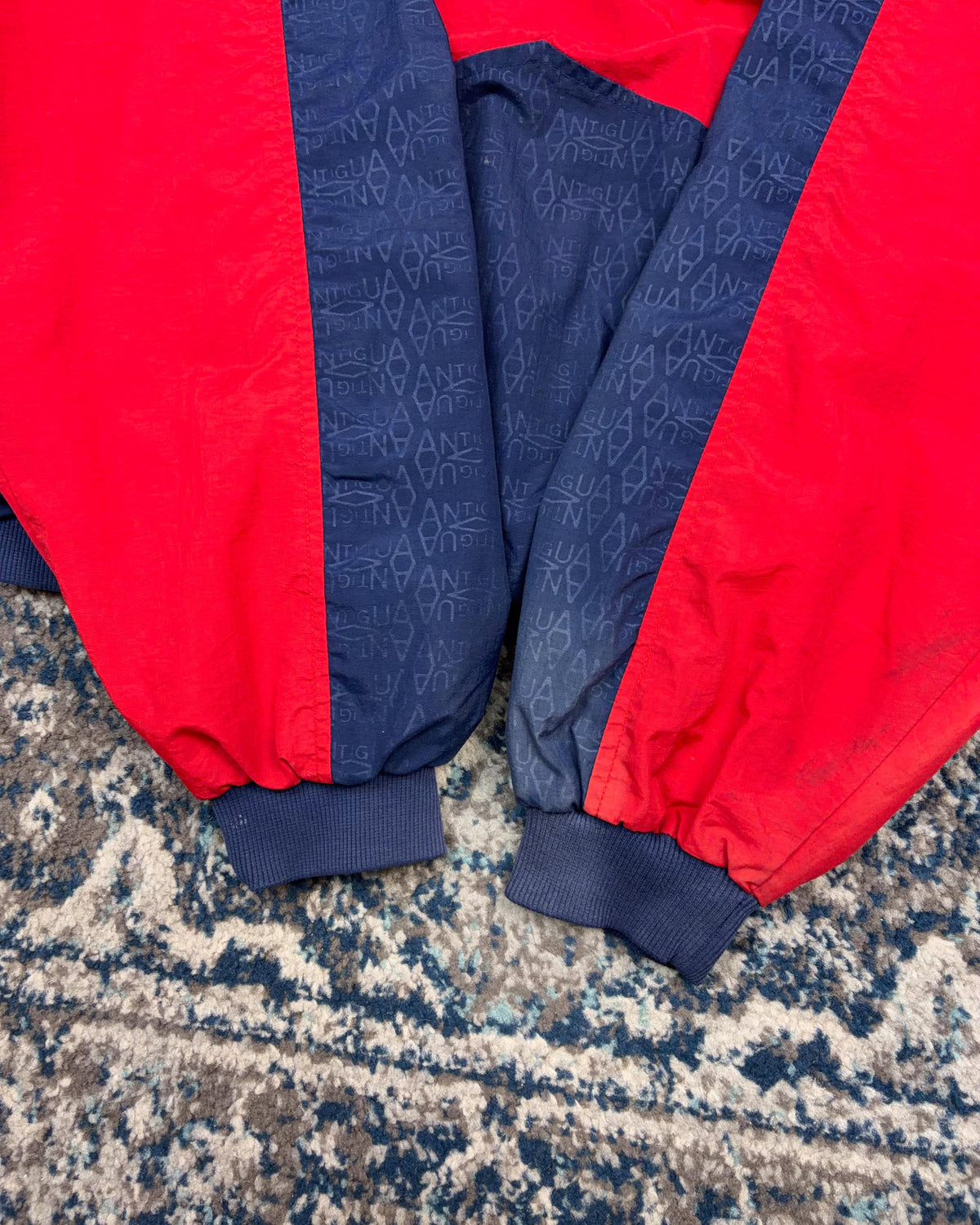 Vintage 90s Antigua All Over Print Lexus Embroidered Windbreaker Jacket Size XL