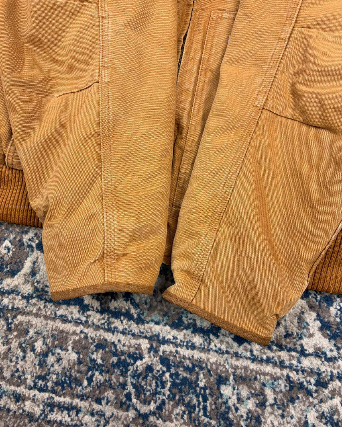 Vintage Carhartt Quilted Lined Canvas Workwear Active Bomber Jacket Size 2XL