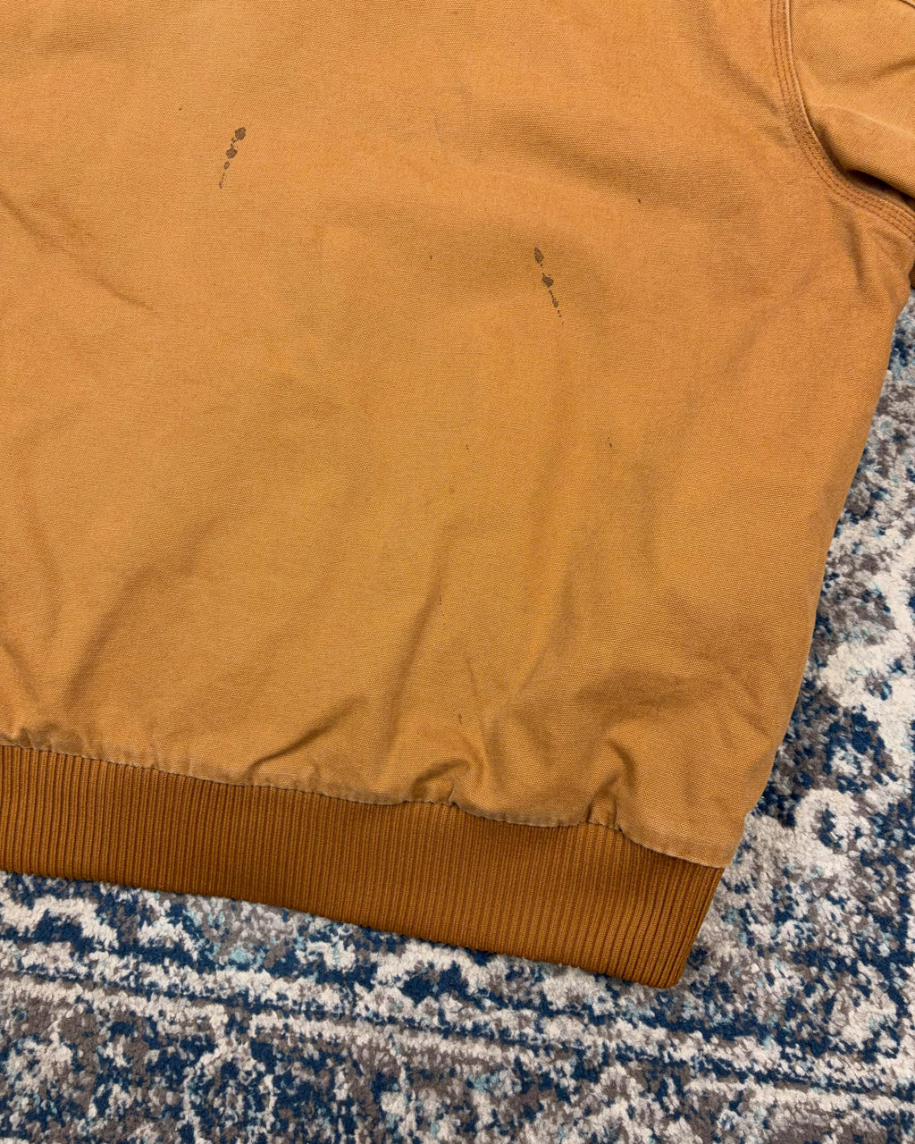 Vintage Carhartt Quilted Lined Canvas Workwear Active Bomber Jacket Size 2XL