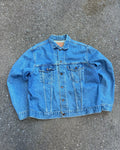 Vintage Levis Orange Tab Medium Wash Denim Trucker Jacket Size Large