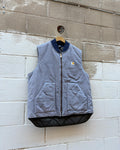 Vintage 80s Carhartt Quilted Lined Canvas Workwear Vest Jacket Size XLT