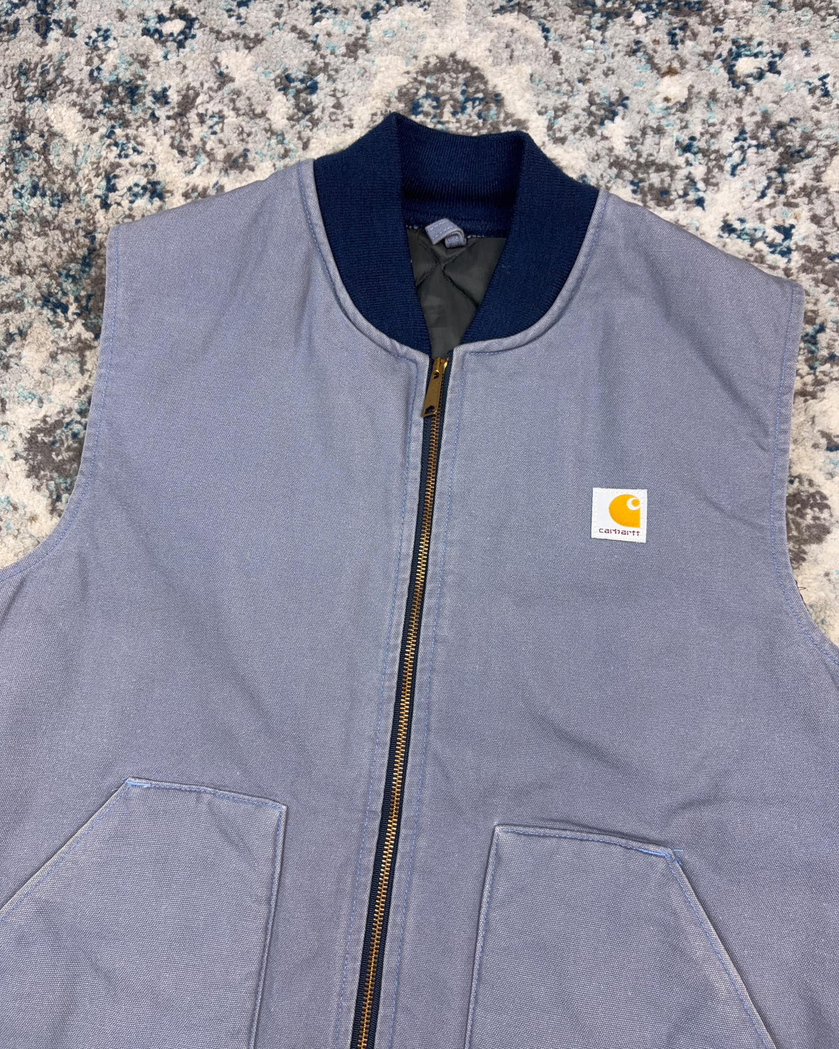 Vintage 80s Carhartt Quilted Lined Canvas Workwear Vest Jacket Size XLT