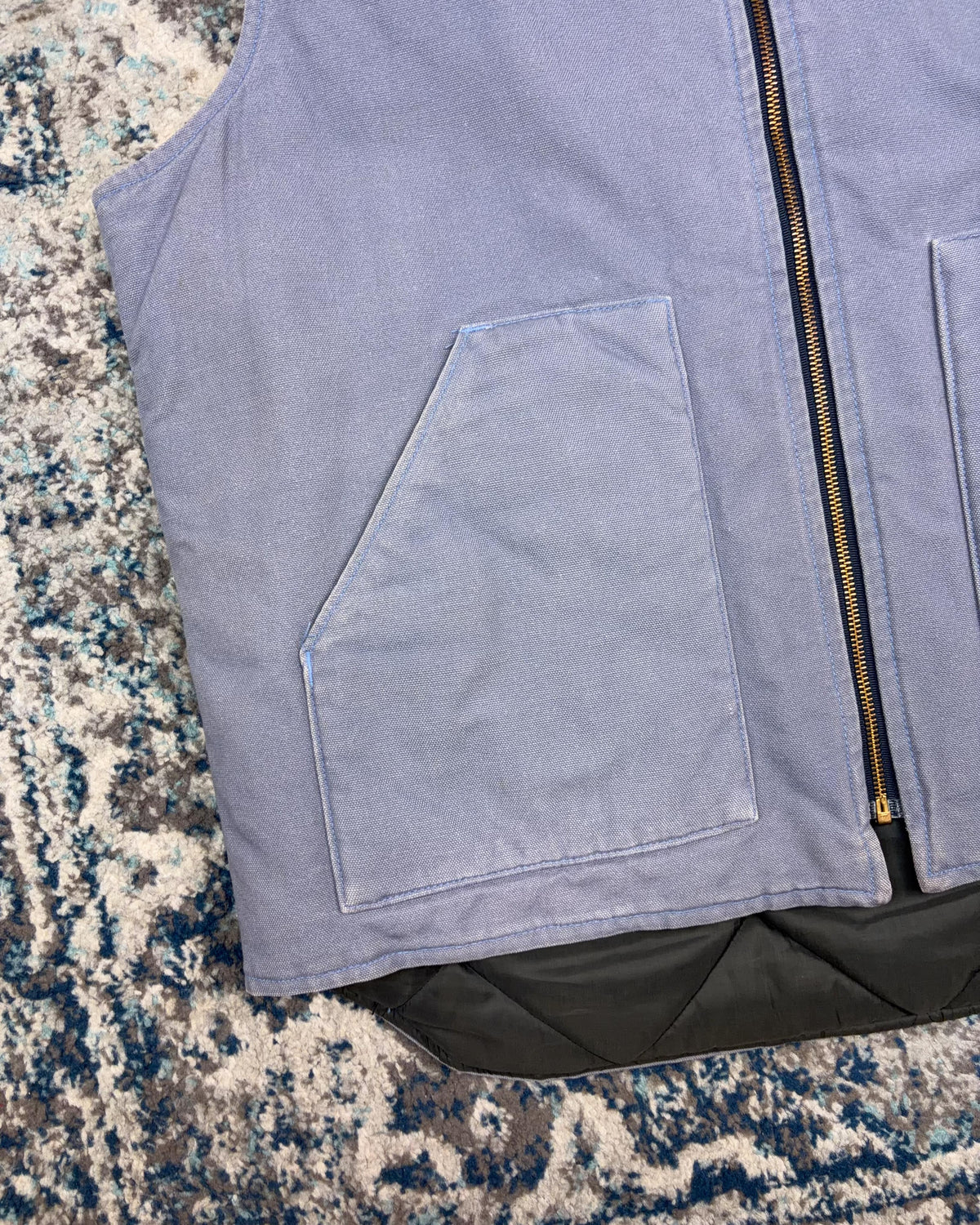 Vintage 80s Carhartt Quilted Lined Canvas Workwear Vest Jacket Size XLT