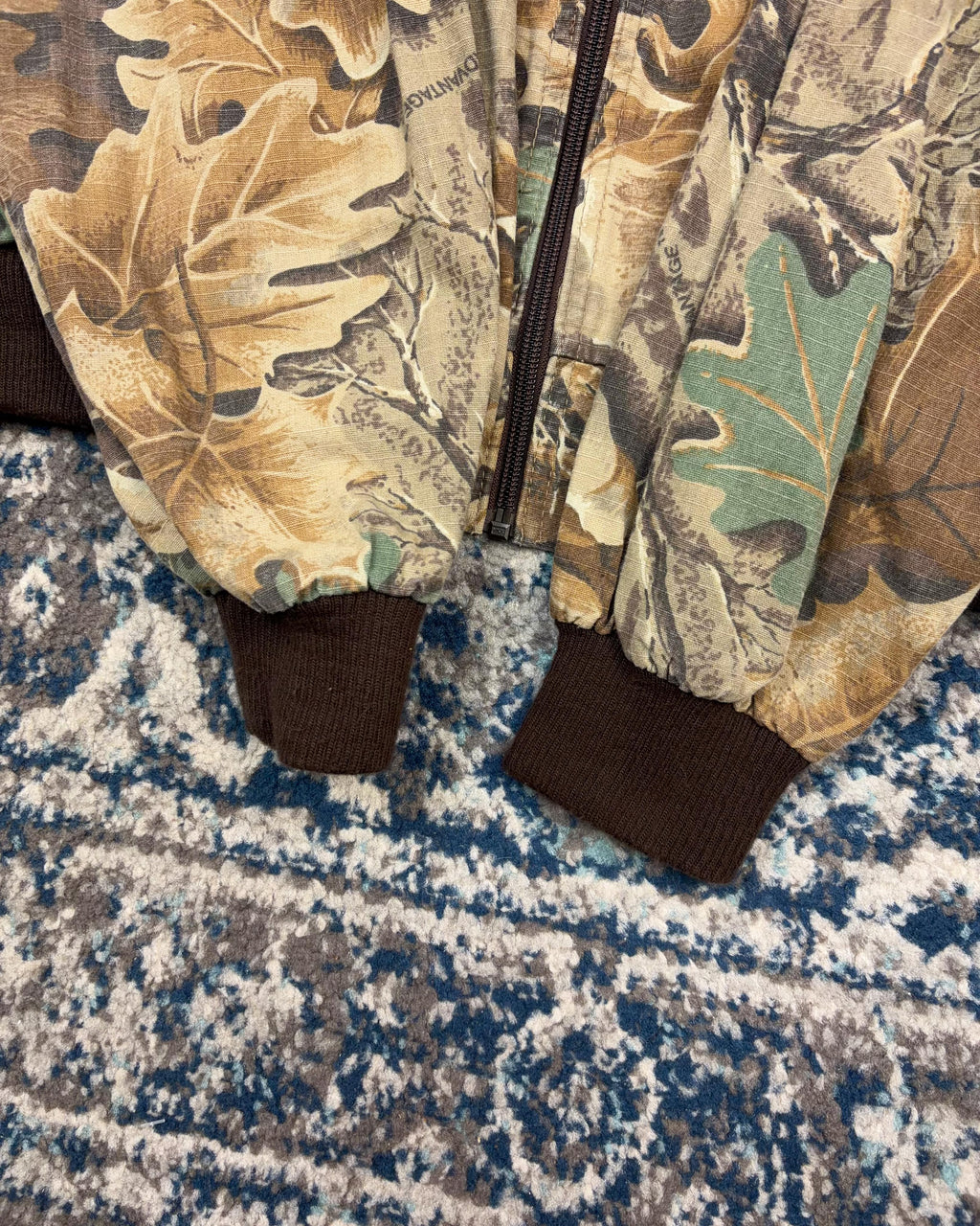 Vintage Cabelas Outdoor Gear Advantage Camo Lightweight Bomber Jacket Size 2XL