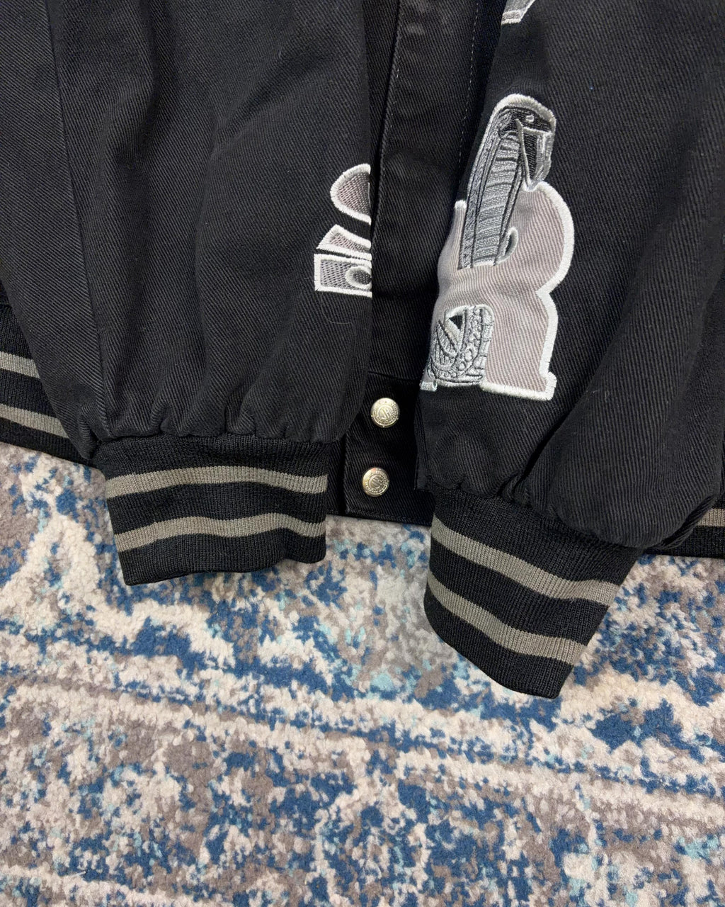 Vintage 2004 Ford Mustang Embroidered Jeff Hamilton Racing Jacket Size XL