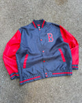 Vintage Boston Red Sox MLB Embroidered Patch Windbreaker Bomber Jacket Size Large
