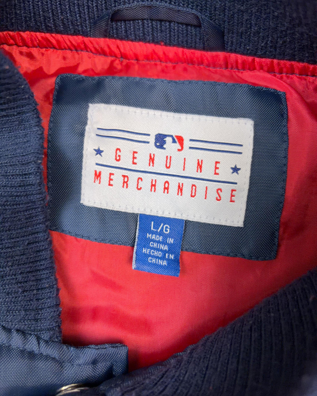 Vintage Boston Red Sox MLB Embroidered Patch Windbreaker Bomber Jacket Size Large