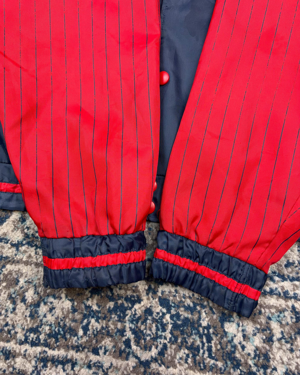Vintage Boston Red Sox MLB Embroidered Patch Windbreaker Bomber Jacket Size Large