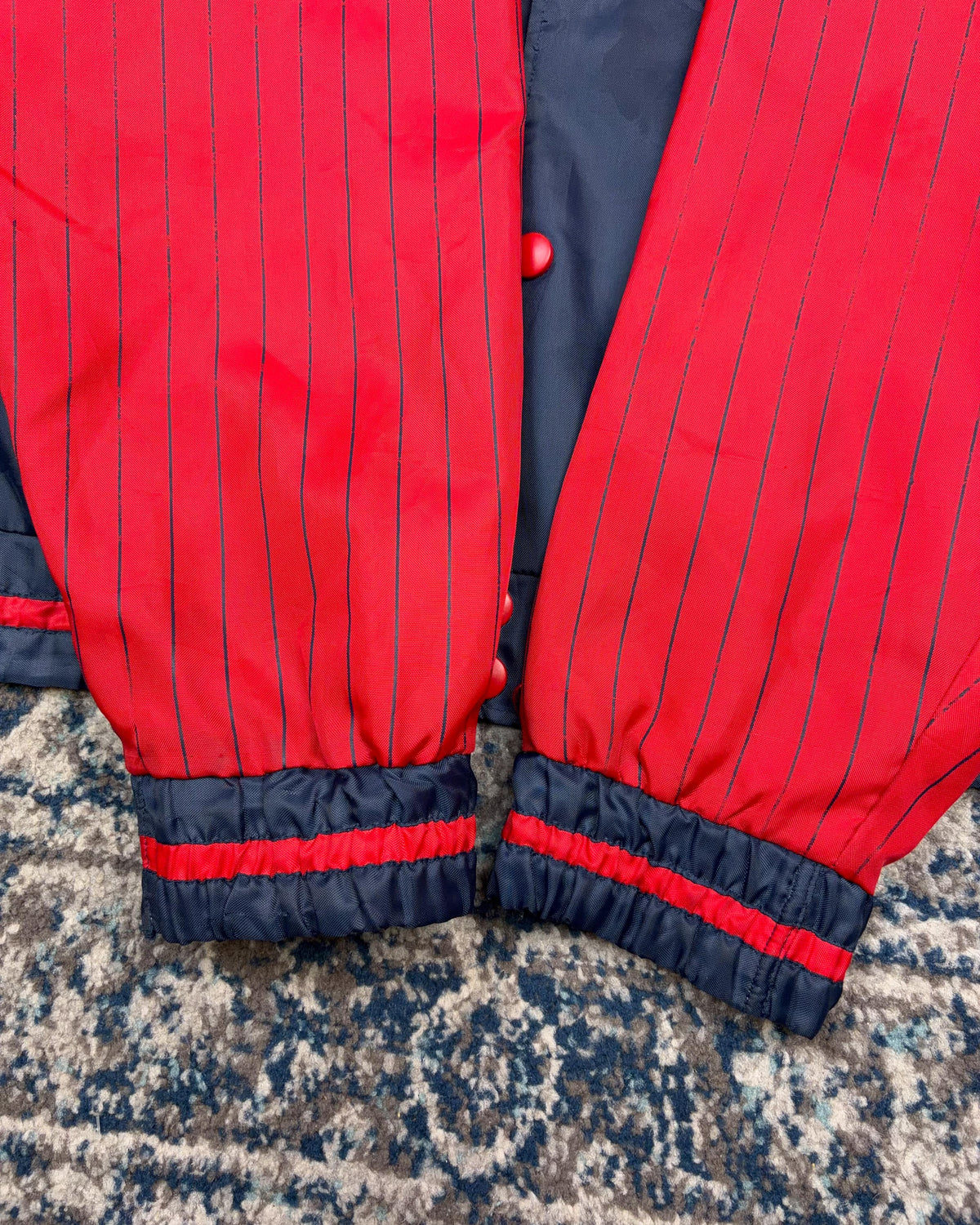 Vintage Boston Red Sox MLB Embroidered Patch Windbreaker Bomber Jacket Size Large