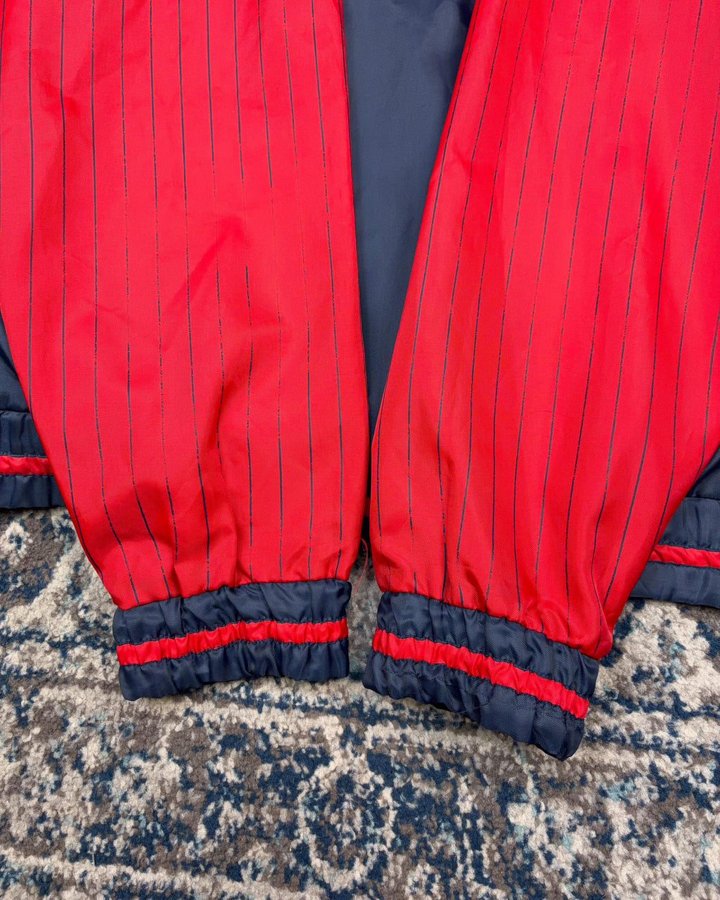 Vintage Boston Red Sox MLB Embroidered Patch Windbreaker Bomber Jacket Size Large