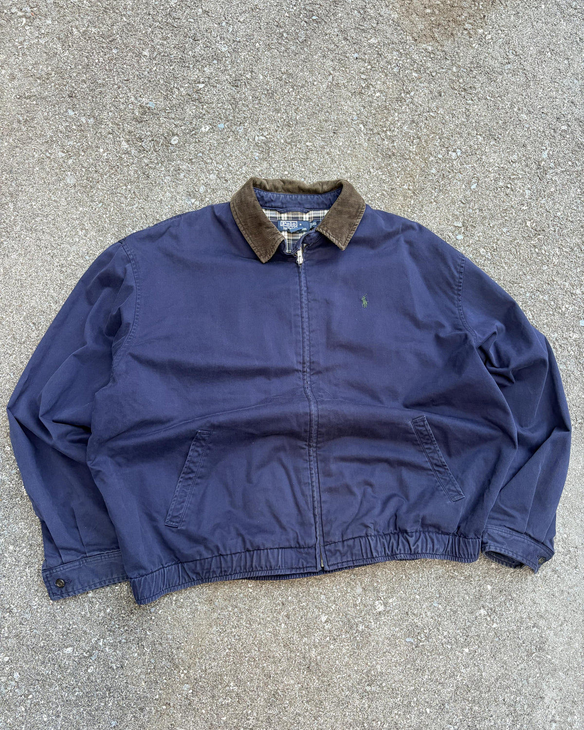 Vintage 90s Polo Ralph Lauren Embroidered Pony Harrington Bomber Jacket Size 2XL